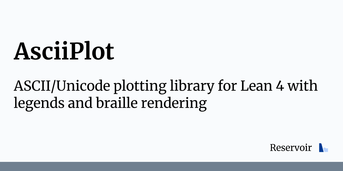 AsciiPlot | Reservoir